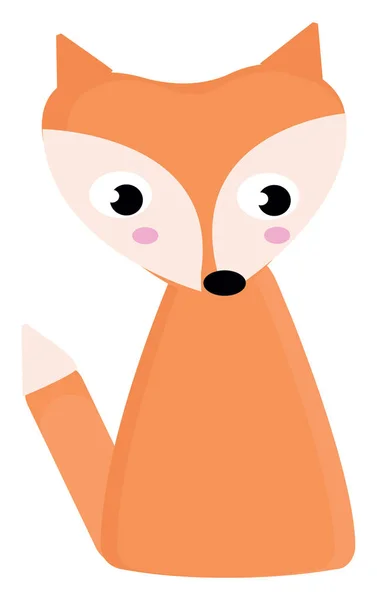 Orange fox, иллюстрация, вектор на белом фоне . — стоковый вектор
