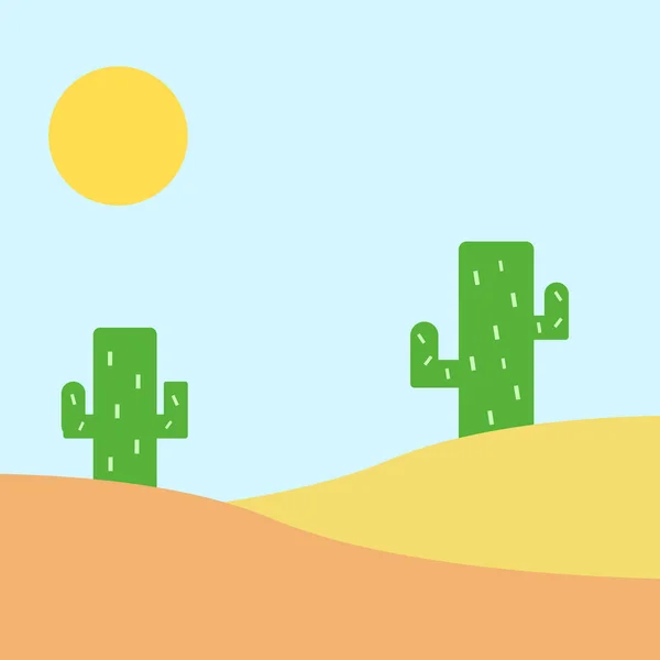 Wüste, Illustration, Vektor auf weißem Hintergrund. — Stockvektor