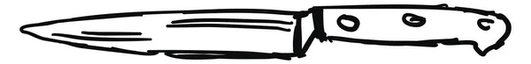 Croquis d'un couteau, illustration, vecteur sur fond blanc . — Image vectorielle