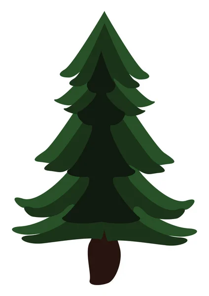Green tree, illustration, vector on white background. — Stock Vector