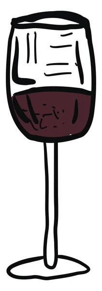 Full wine glass, illustration, vector on white background. — ストックベクタ