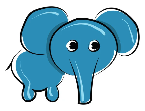 Elefante pequeño, ilustración, vector sobre fondo blanco . — Vector de stock