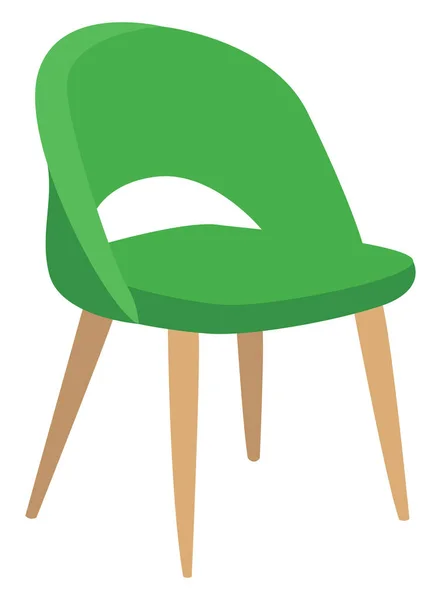 Chaise verte, illustration, vecteur sur fond blanc. — Image vectorielle