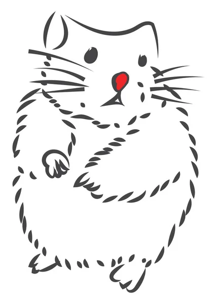 Hamster, illustration, vektor på vit bakgrund. — Stock vektor