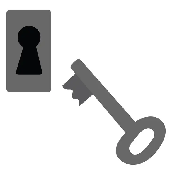 Schlüsselloch, Illustration, Vektor auf weißem Hintergrund. — Stockvektor