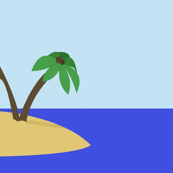 Island, illustration, vector on white background. — ストックベクタ