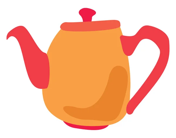Помаранчевий чайник, ілюстрація, вектор на білому тлі . — стоковий вектор