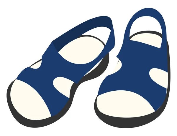 Zapatos azules, ilustración, vector sobre fondo blanco. — Vector de stock