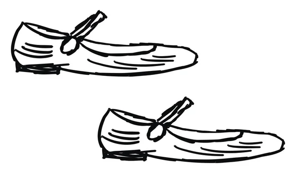 Потворний малюнок взуття, ілюстрація, вектор на білому тлі . — стоковий вектор