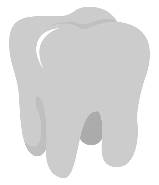 Molar tooth, illustration, vector on white background. — ストックベクタ