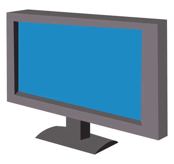 Monitor plano, ilustración, vector sobre fondo blanco . — Vector de stock
