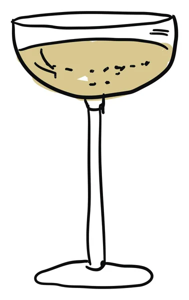 Droge martini schets, illustratie, vector op witte achtergrond. — Stockvector