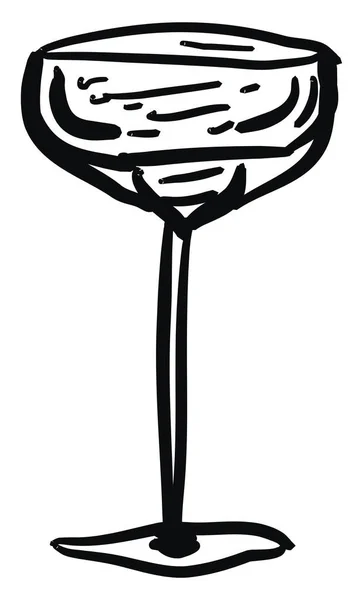 Martini glass, illustration, vector on white background. — ストックベクタ