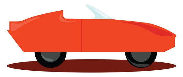 Orange car, illustration, vector on white background. — ストックベクタ