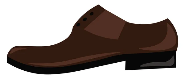 Zapato marrón, ilustración, vector sobre fondo blanco . — Archivo Imágenes Vectoriales