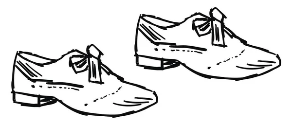 Zapatos con lazo, ilustración, vector sobre fondo blanco . — Vector de stock