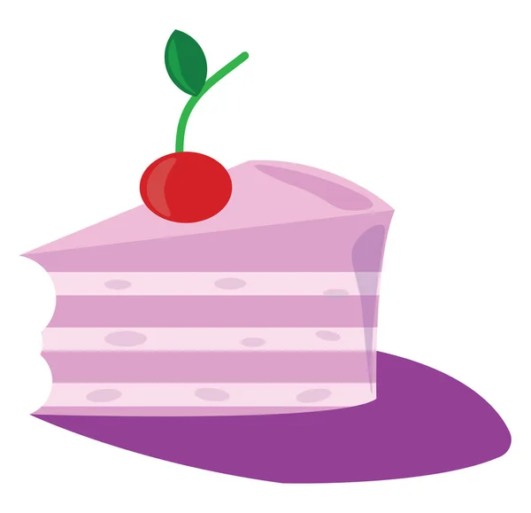 Gâteau rose, illustration, vecteur sur fond blanc. — Image vectorielle