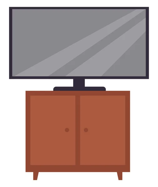 Plasma TV, illustration, vector on white background. — Stock Vector