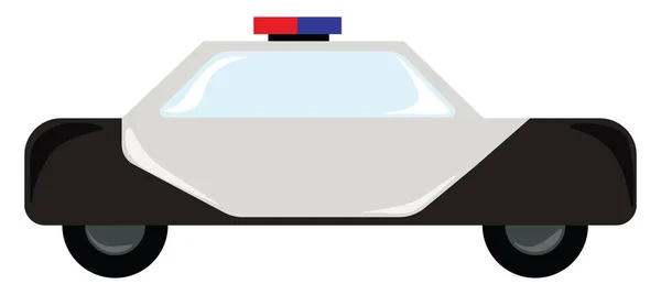 Voiture de police plate, illustration, vecteur sur fond blanc . — Image vectorielle