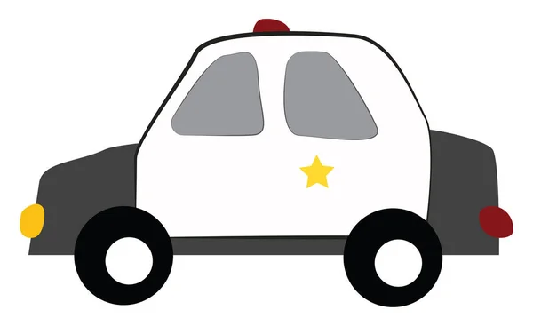 Auto della polizia, illustrazione, vettore su sfondo bianco. — Vettoriale Stock