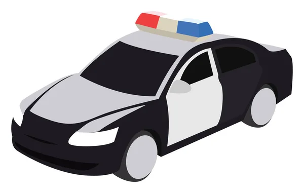 Modernes Polizeiauto, Illustration, Vektor auf weißem Hintergrund. — Stockvektor
