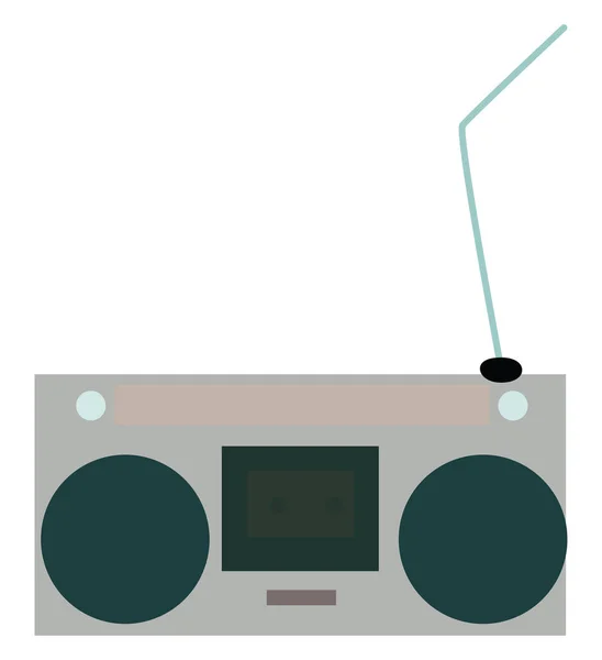 Rádio estéreo, ilustração, vetor sobre fundo branco . — Vetor de Stock