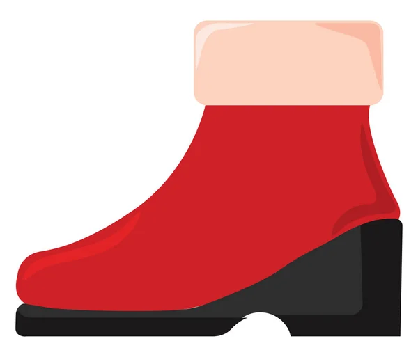 Chaussure rouge, illustration, vecteur sur fond blanc . — Image vectorielle