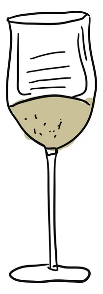 Bicchiere di vino bianco, illustrazione, vettore su sfondo bianco . — Vettoriale Stock