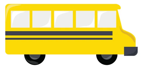 Autobús escolar, ilustración, vector sobre fondo blanco. — Vector de stock