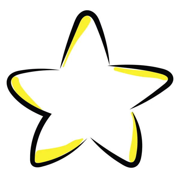 Estrella amarilla, ilustración, vector sobre fondo blanco . — Vector de stock