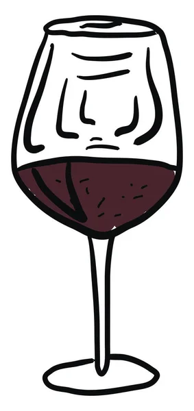 Copa de vino, ilustración, vector sobre fondo blanco. — Archivo Imágenes Vectoriales