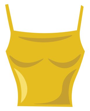 Sarı gömlek, illüstrasyon, beyaz arkaplanda vektör.