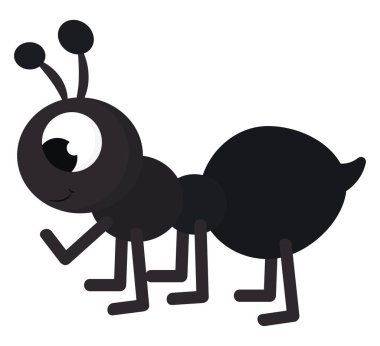 Küçük karınca, illüstrasyon, beyaz arka plan üzerinde vektör.