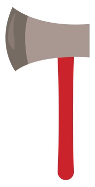 Beyaz arkaplanda küçük balta, illüstrasyon, vektör.