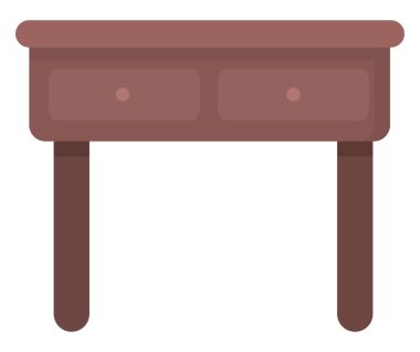 Komodin, illüstrasyon, beyaz arkaplan vektörü.