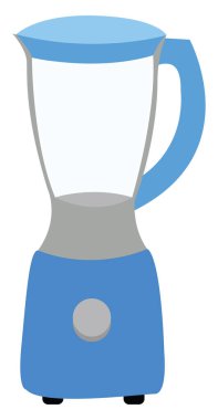 Mavi karıştırıcı, illüstrasyon, beyaz arkaplanda vektör.