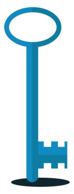 Mavi tuş, illüstrasyon, beyaz arkaplan üzerindeki vektör.