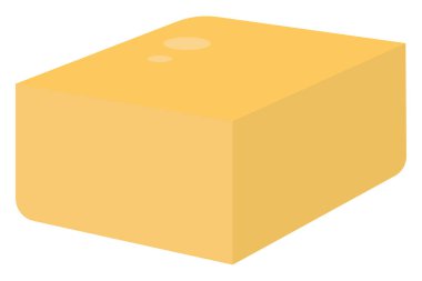 Tereyağı, illüstrasyon, beyaz arkaplan vektörü.