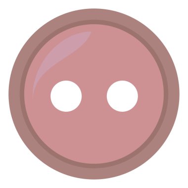 Pembe düğme, illüstrasyon, beyaz arka plan üzerinde vektör.