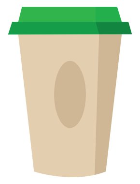 Karton bardak, illüstrasyon, beyaz arkaplan üzerindeki vektör.