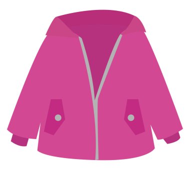 Pembe ceket, illüstrasyon, beyaz arka plan vektör.