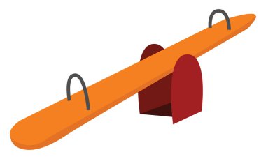 Çocuklar salıncak, illüstrasyon, beyaz arkaplan vektörü.