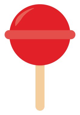 Kırmızı lolipop, illüstrasyon, beyaz arkaplanda vektör.