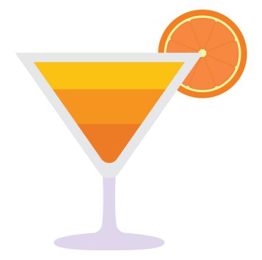 Kokteyl, illüstrasyon, beyaz arkaplanda vektör.