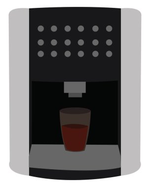 Kahve makinesi, illüstrasyon, beyaz arka plan vektör.