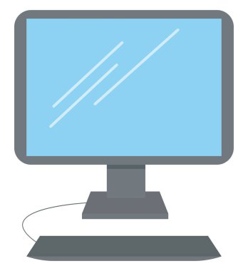 Bilgisayar, illüstrasyon, beyaz arka plan üzerinde vektör.