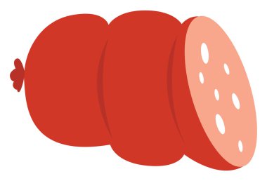 Sosis, illüstrasyon, beyaz arka plan üzerinde vektör.