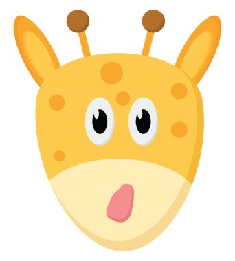 Zürafa, illüstrasyon, beyaz arka plan vektör.