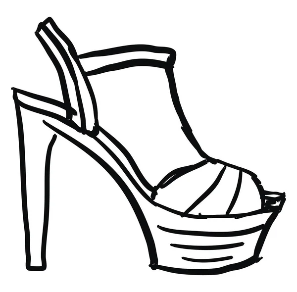 Zapatos de tacón alto, ilustración, vector sobre fondo blanco . — Vector de stock