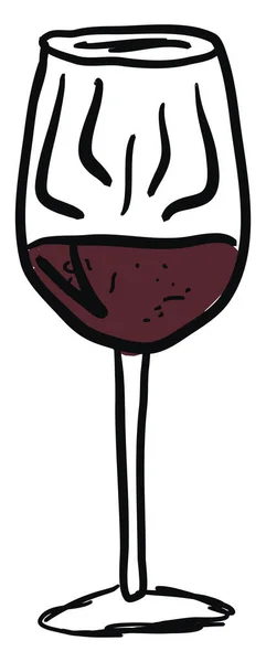 Red wine, illustration, vector on white background. — Stock Vector